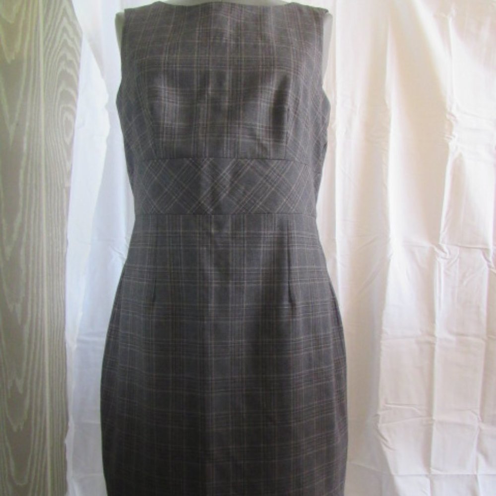 santorelli gray/tan plaid dress